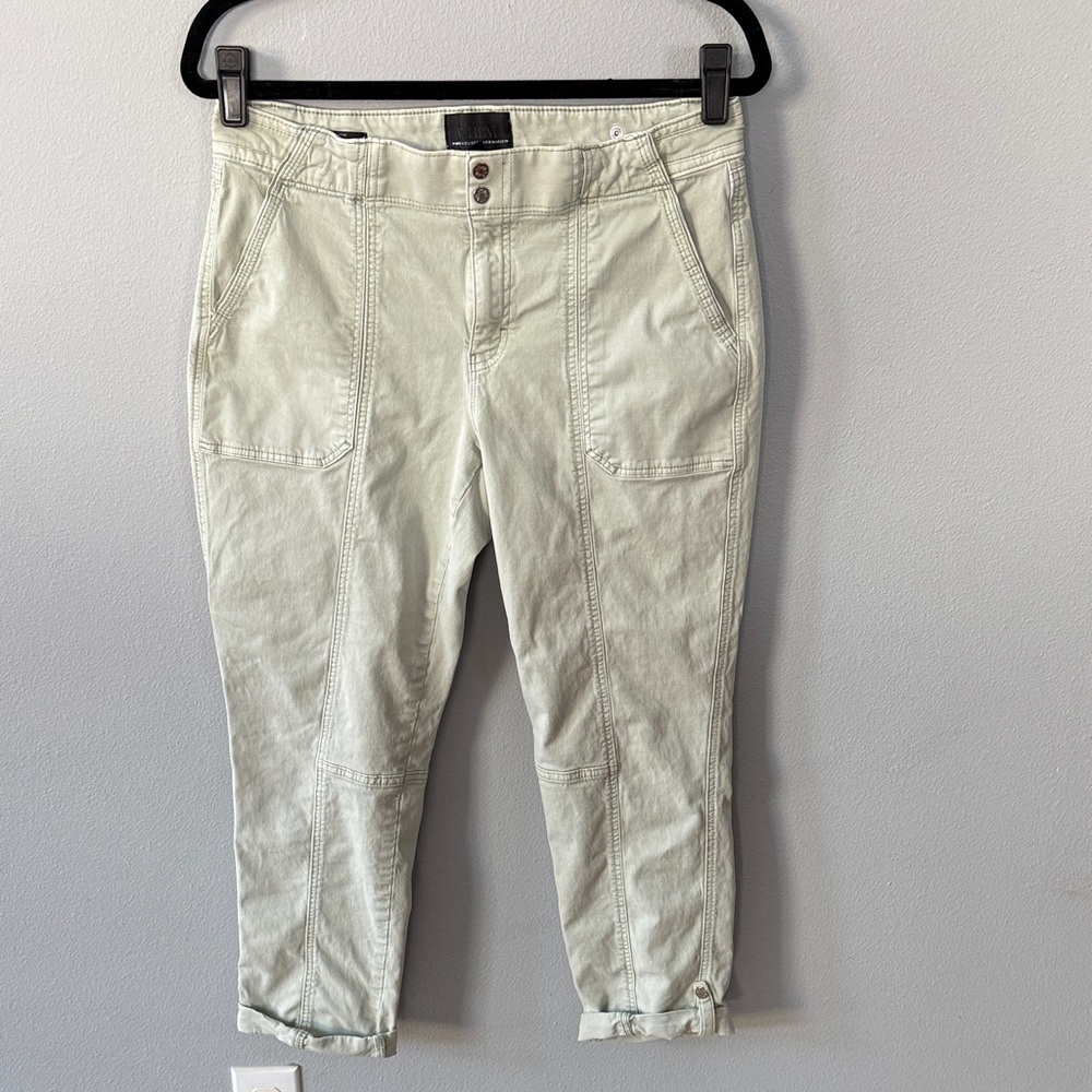 White House Black Market Light Sage Crop Chinos